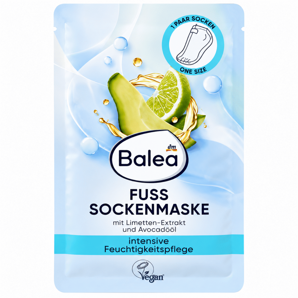 Chaussettes de masque pour les pieds, soin hydratant intensif (1 paire), 2 pièces<br> جوارب قناع القدمين، ترطيب مكثف (زوج واحد)