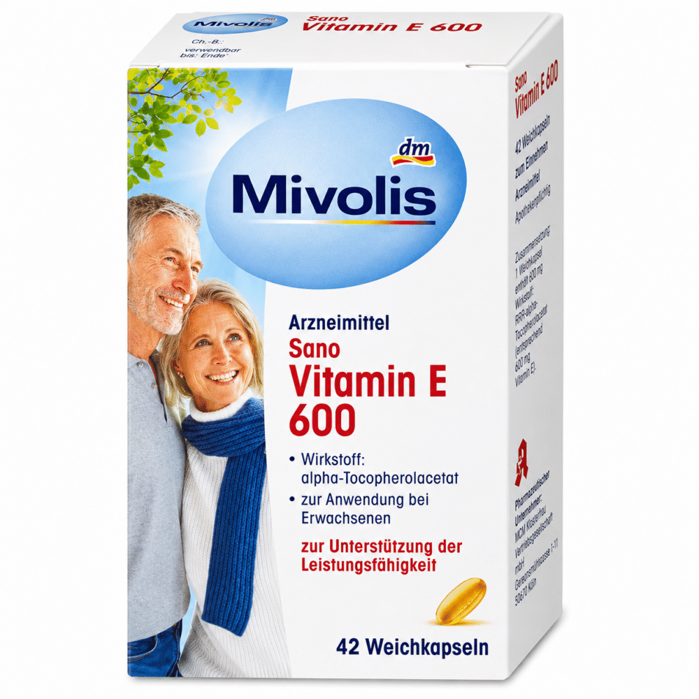 Sano Vitamine E 600, gélules molles, 42 pièces<br>