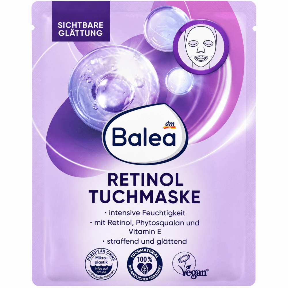 Masque en tissu Rétinol, 1 pièce<br>قناع قماشي ريتينول، 1 قطعة