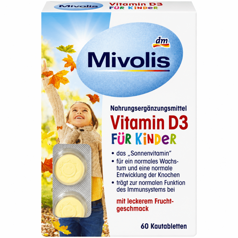 Vitamine D3 pour enfants, comprimés à croquer, 60 pièces, 51 g <br>
