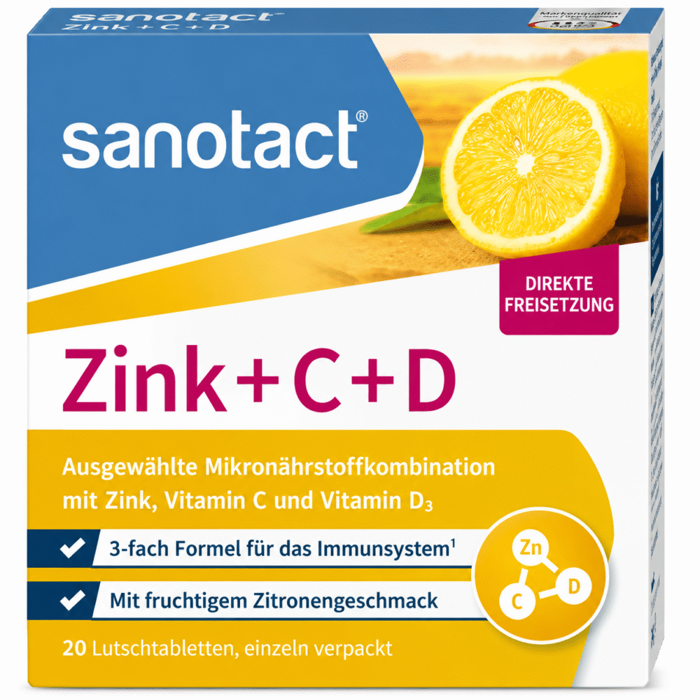 Pastilles de zinc + C + D, 20 pièces, 34 g<br>