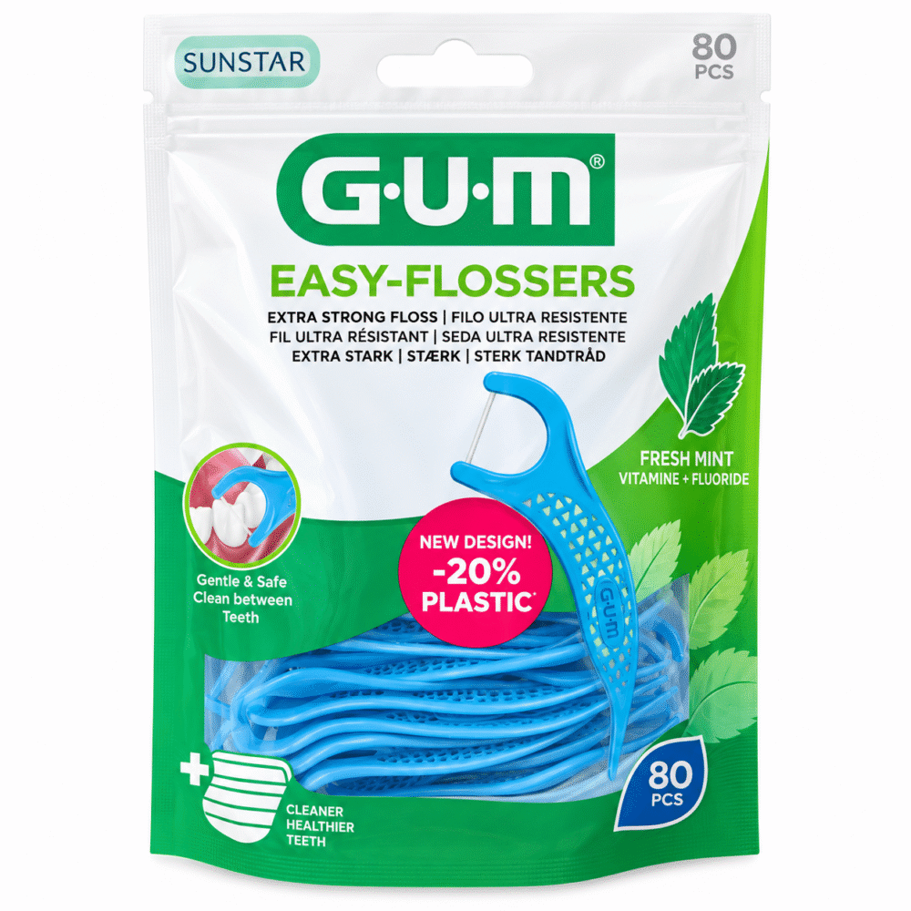 GUM EASY-FLOSSERS CIRE ET FLUORIDE 30 PCS